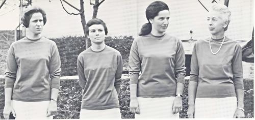 Miss Loulou van den Berghe, Miss Corinne Reybroeck, Mrs. Fr. Engel-Jacquet, Mrs. Helene Chaudoir
